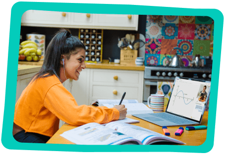 ILLUSTRATION: Student in discussion with online tutors