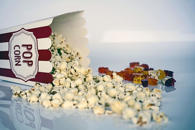 popcorn at a literature movies