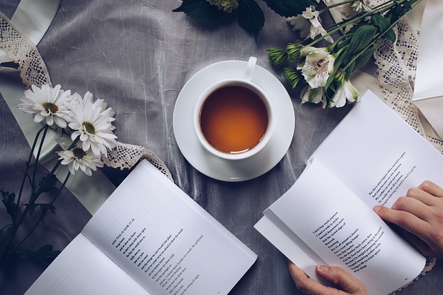 poem analysis of book on desk