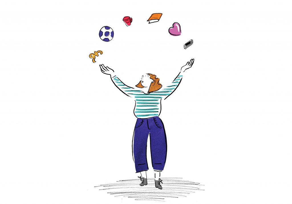 student-juggling-university-life-illustration